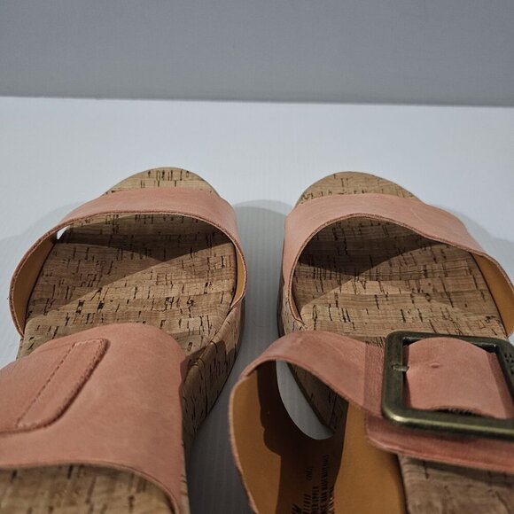 NEW Kork Ease Taige Sandal Chunky Platform Heel Orange Leather Cork Size 11 - Picture 9 of 12
